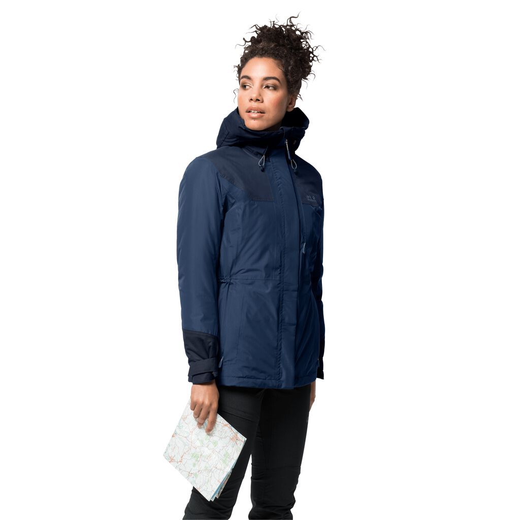 Jack Wolfskin BRECON RANGE INSULATED Vestes Femme Indigo Foncé - LXMYTHU-45